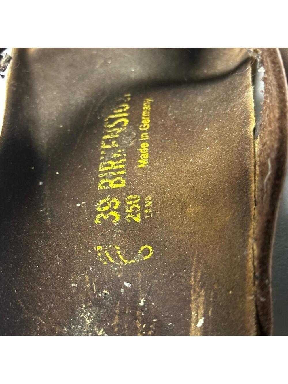 Birkenstock Gizeh Birkibuc Thong Sandals Brown Size 39 (US Women's 8-8.5) - Picture 6 of 16